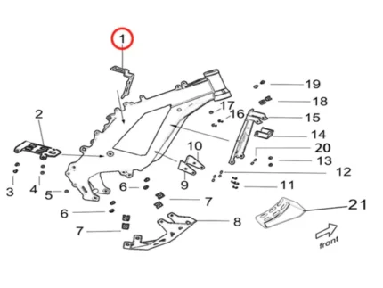 Light Bee Battery Compartment Plate, Rear