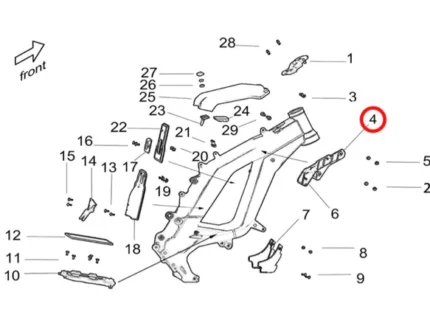 Light Bee Battery Positioning Support, Left