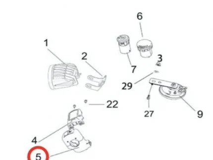 Light Bee Left Sport/Eco Combination Switch Assembly