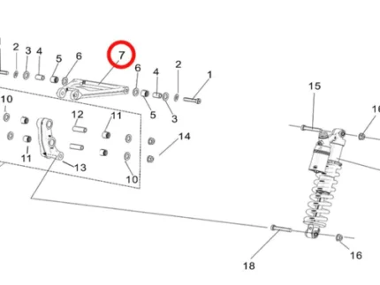 Light Bee Rear Shock Absorber Frame Connector