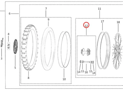 Light Bee Rear Wheel Hub Assembly