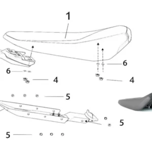 Tailpiece Mount/Mud Guard for Surron Light Bee X