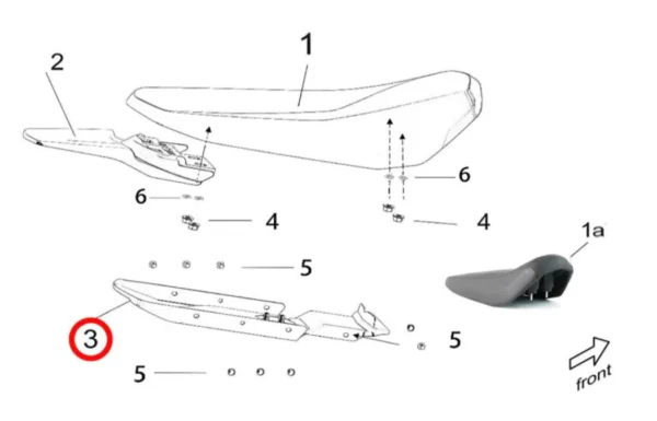 Tailpiece Mount/Mud Guard for Surron Light Bee X