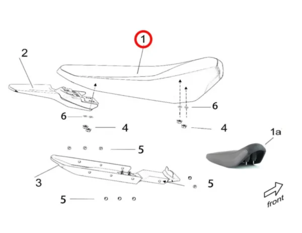 Original Seat for Surron Light Bee X/S and Segaway X160/X260 (2024 and earlier)
